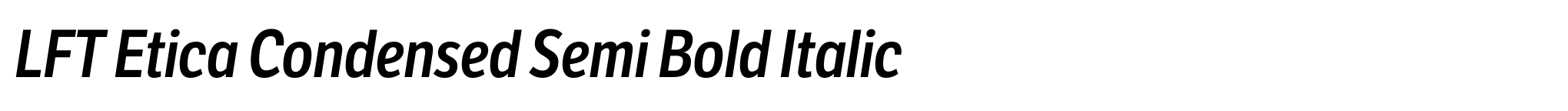 LFT Etica Condensed Semi Bold Italic image